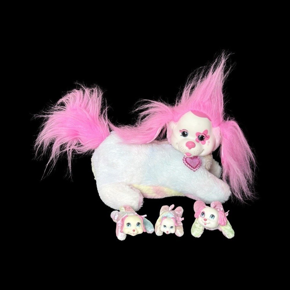 Hasbro Plush Puppy Surprise Blossom Dog w/3 Babies Tie Dye Sparkles 2021